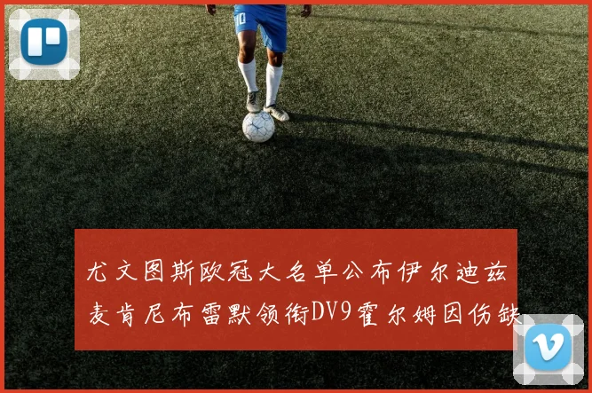 尤文图斯欧冠大名单公布伊尔迪兹麦肯尼布雷默领衔DV9霍尔姆因伤缺席